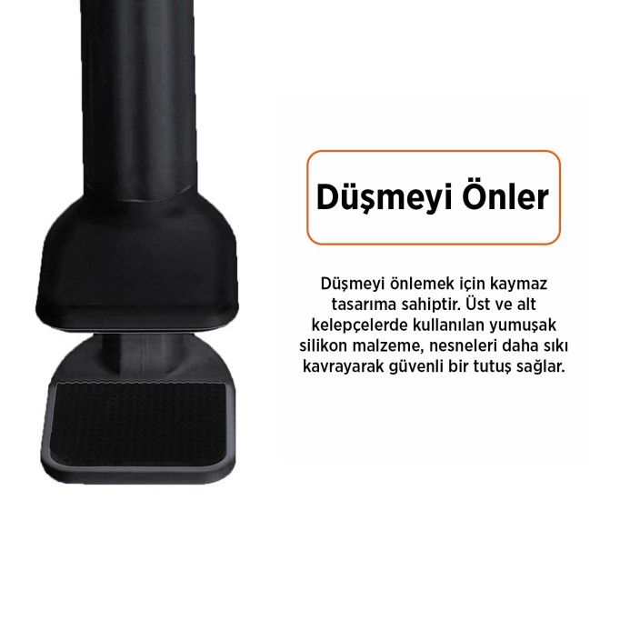 Juo 70 CM Akrobat Esnek Tablet ve Telefon Tutucu Stand Siyah