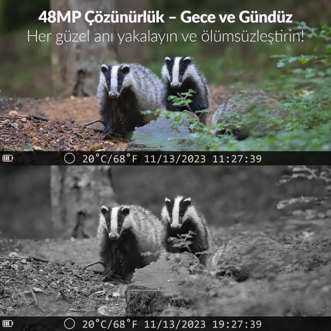 Juo 850WS Güneş Enerjili Fotokapan 48MP Full HD WiFi Hareket Sensörlü Gece Görüşlü IP66 Su Geçirmez