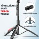 Juo Alüminyum Tripod Monopod Selfie Çubuğu Kumandalı Android iPhone GoPro Uyumlu