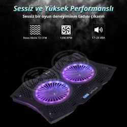 Juo GT RGB Gaming Notebook Soğutucu Juo GT RGB Gaming Notebook Soğutucu