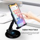 Juo Katlanabilir 360 Derece Dönen Masaüstü Telefon Standı Siyah