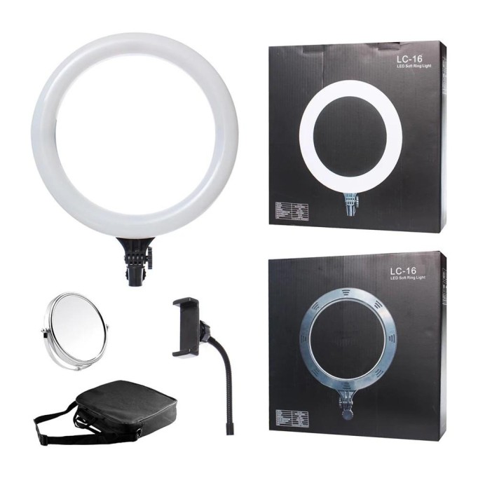 Juo LC-16 Aynalı Ring Light 38cm Led Video Işığı (Ayak Dahil)