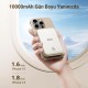 Juo Magsafe Powerbank 10000 mAh Standlı 20W Dahili Type-C Kablolu Taşınabilir Hızlı Şarj Cihazı Beyaz