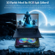 Juo Odin RGB Işıklı Gaming 2200RPM Çift Fan LED Display Laptop Notebook Soğutucu Stand