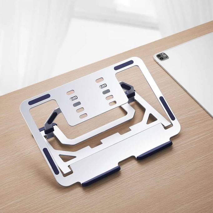 Juo Premium Alüminyum Ayarlanabilir Masaüstü Notebook Standı Gümüş