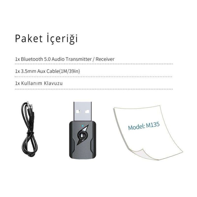 Juo RT04 Bluetooth 5.0 Transmitter & Receiver Kablosuz Ses Adaptörü