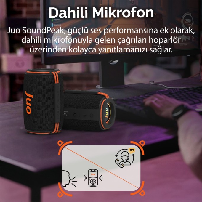 Juo SoundPeak Blaze 30W RGB Bluetooth Hoparlör Kablosuz Taşınabilir Speaker