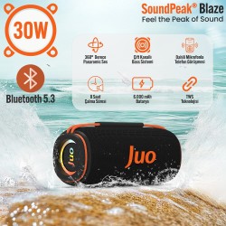 Juo SoundPeak Blaze 30W RGB Bluetooth Hoparlör Kablosuz Taşınabilir Speaker Juo SoundPeak Blaze 30W RGB Bluetooth Hoparlör Kablosuz Taşınabilir Speaker