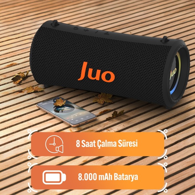 Juo SoundPeak Force 60W RGB Bluetooth Hoparlör Kablosuz Taşınabilir Speaker