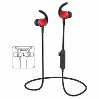JUO Sports Bass Müzik Çalar Özellikli Bluetooth Kulaklık Kırmızı