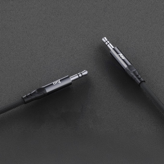 Juo Stereo 3.5mm TRS Jack Örgülü Aux Ses Kablosu 1 Metre