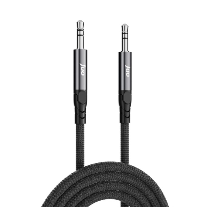 Juo Stereo 3.5mm TRS Jack Örgülü Aux Ses Kablosu 1 Metre
