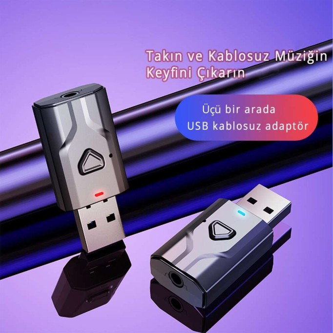 Juo TRX05 Bluetooth 5.0 Transmitter Receiver Aux TV Adaptörü