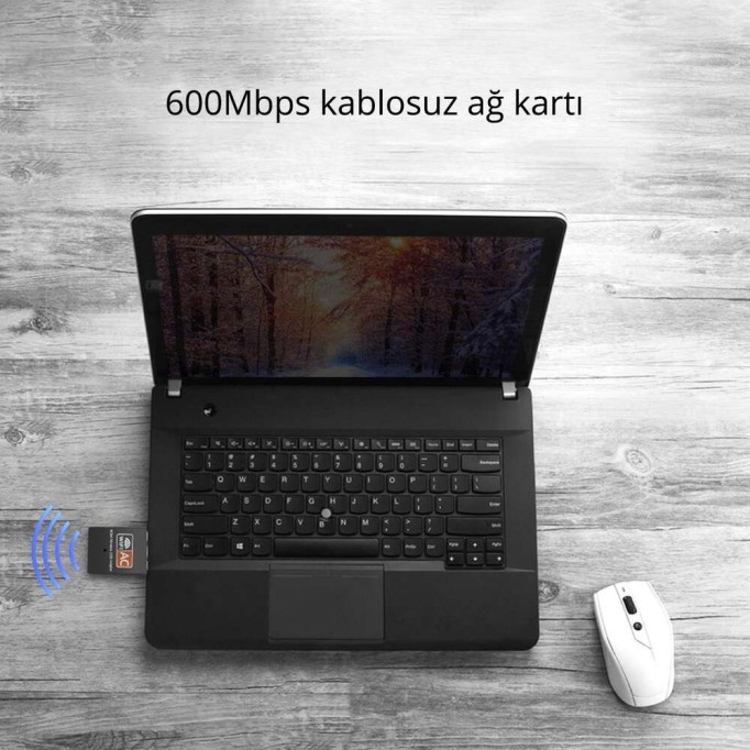 Juo TW802AC 600Mbps Dual Band USB WiFi Alıcı Ağ Adaptörü