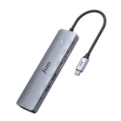 Juo Type-C 2*HDMI Dual MST 4K 60Hz Gigabit Ethetnet Dönüştürücü 100W USB 3.2 Çoklayıcı Hub