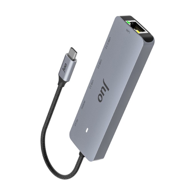 Juo Type-C 5Gbps 100W 4K 60Hz HDMI Gigabit Ethernet Dönüştürücü USB 3.2 Çoklayıcı Hub