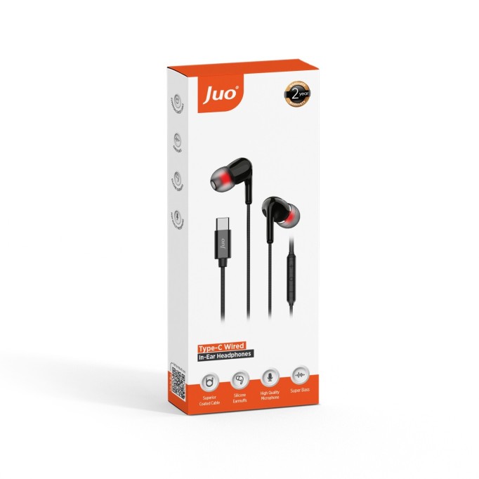 Juo Type-C Mikrofonlu Kablolu Kulak İçi Kulaklık DAC Çip Destekli ENC Gürültü Engelleme