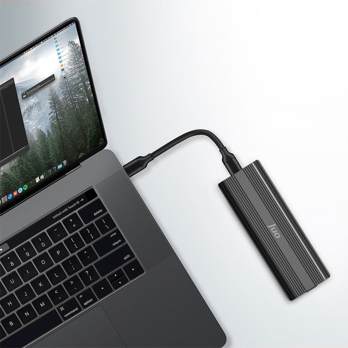 Juo USB 3.1 Gen 2 Type-C 10Gbps PCIe NVMe M.2 Sata SSD Disk Kutusu