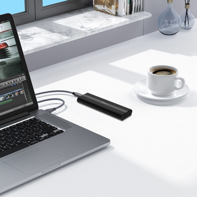 Juo USB 3.1 Gen 2 Type-C 10Gbps PCIe NVMe M.2 Sata SSD Disk Kutusu