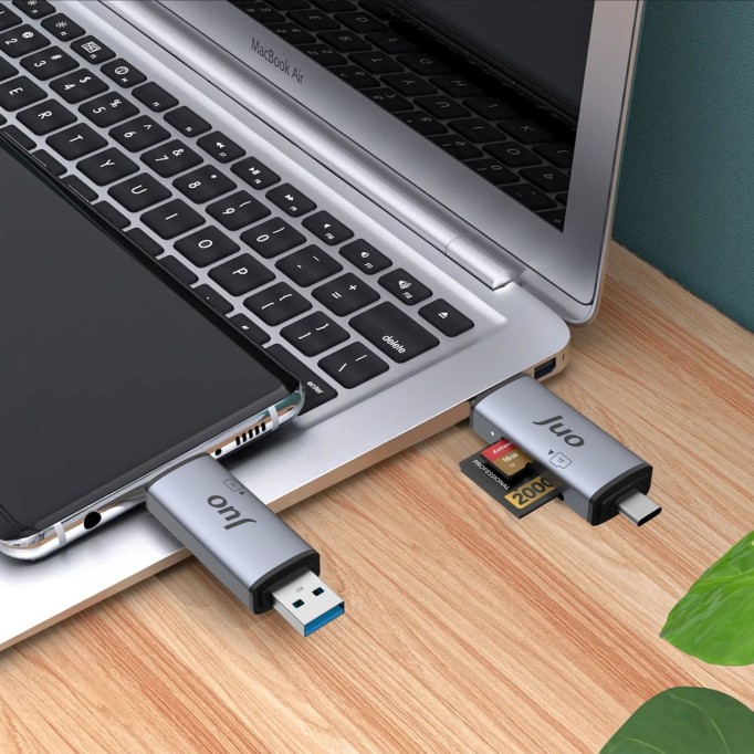 Juo USB 3.2 Type-C ve USB-A OTG SD / Micro SD Hafıza Kart Okuyucu