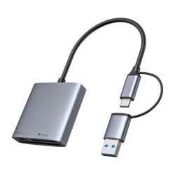 Juo USB 3.2 ve Type-C 3'ü 1 Arada SD / CF / TF Micro SD Hafıza Kart Okuyucu Juo USB 3.2 ve Type-C 3'ü 1 Arada SD / CF / TF Micro SD Hafıza Kart Okuyucu