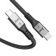 Juo USB 4.0 240W 40Gbps Thunderbolt 4 8K 60Hz USB-C Görüntü Aktarım ve Type-C Hızlı Şarj ve Data Kablosu 2 Metre