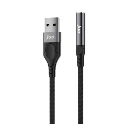 Juo USB-A to 3.5mm Jack Kulaklık Mikrofon Aux Dönüştürücü Harici Ses Kartı Juo USB-A to 3.5mm Jack Kulaklık Mikrofon Aux Dönüştürücü Harici Ses Kartı