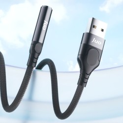 Juo USB-A to 3.5mm Jack Kulaklık Mikrofon Aux Dönüştürücü Harici Ses Kartı Juo USB-A to 3.5mm Jack Kulaklık Mikrofon Aux Dönüştürücü Harici Ses Kartı