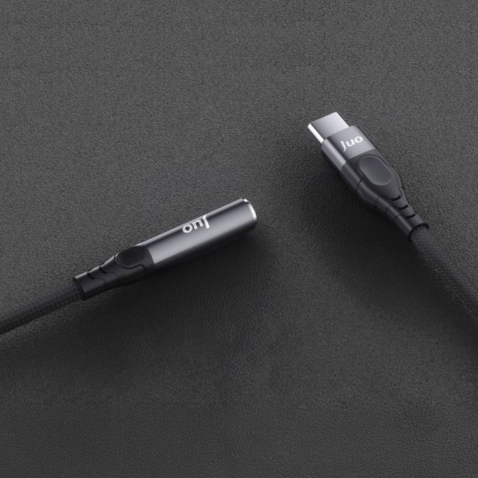 Juo USB Type-C to 3.5mm Jack Aux Kulaklık Mikrofon Çevirici Dönüştürücü Adaptör Kablo