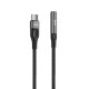 Juo USB Type-C to 3.5mm Jack Aux Kulaklık Mikrofon Çevirici Dönüştürücü Adaptör Kablo