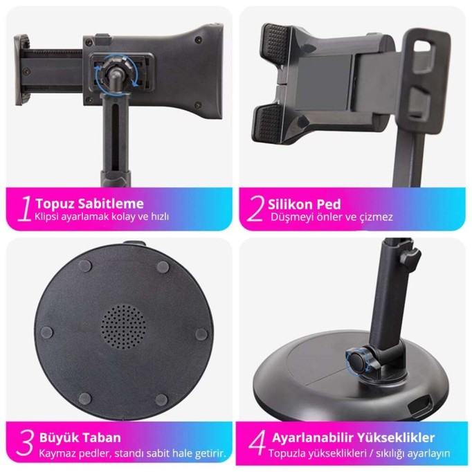 Juo Yükseklik Ayarlanabilir Telefon Tablet Tutucu