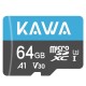 Kawa 64GB Micro SD Hafıza Kartı High Endurance Class 10 Yüksek Hızlı Araç Kameralarıya Uyumlu