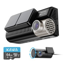 Kawa D11 2 Kameralı Ön / Arka 4K+1080P Sony STARVIS Sensörlü Yapay Zeka Destekli Wi-Fi GPS'li Araç Kamerası