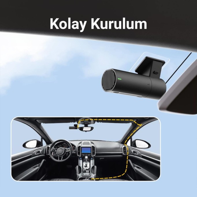 Kawa D6 2K 1440P WDR WiFi 145° Geniş Açı Lens Araç Kamerası