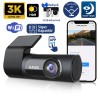 Kawa D6 3K 1620P 145° Geniş Açı Lens DSI-2 Gece Görüşlü G-Sensörlü WDR WiFi Araç Kamerası