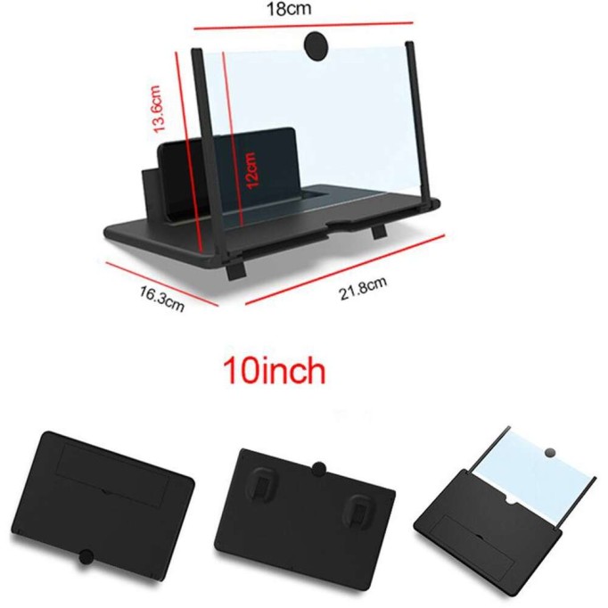 KingMa 10 inch 3D HD Telefon Ekran Büyüteci Kırmızı KingMa 10 inch 3D HD Telefon Ekran Büyüteci Kırmızı