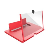 KingMa 12 inch 3D HD Telefon Ekran Büyüteci Kırmızı