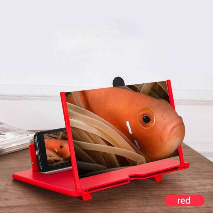 KingMa 12 inch 3D HD Telefon Ekran Büyüteci Kırmızı KingMa 12 inch 3D HD Telefon Ekran Büyüteci Kırmızı