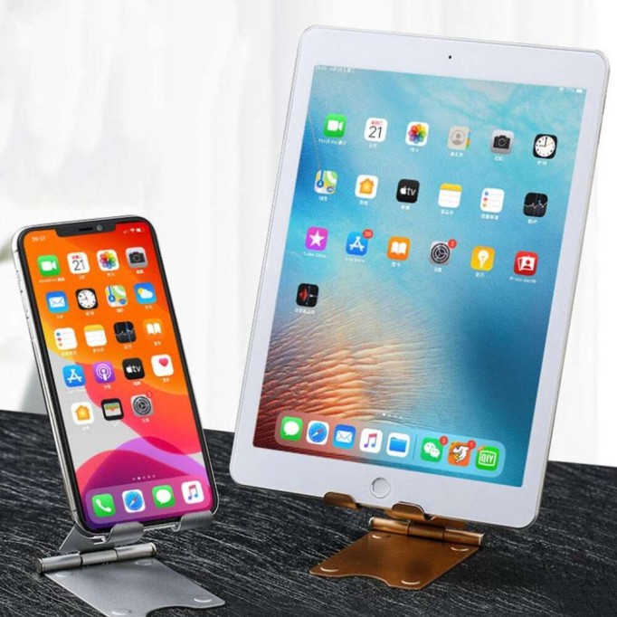 KingMa 270° Ayarlanabilir Metal Telefon Tutucu Gümüş