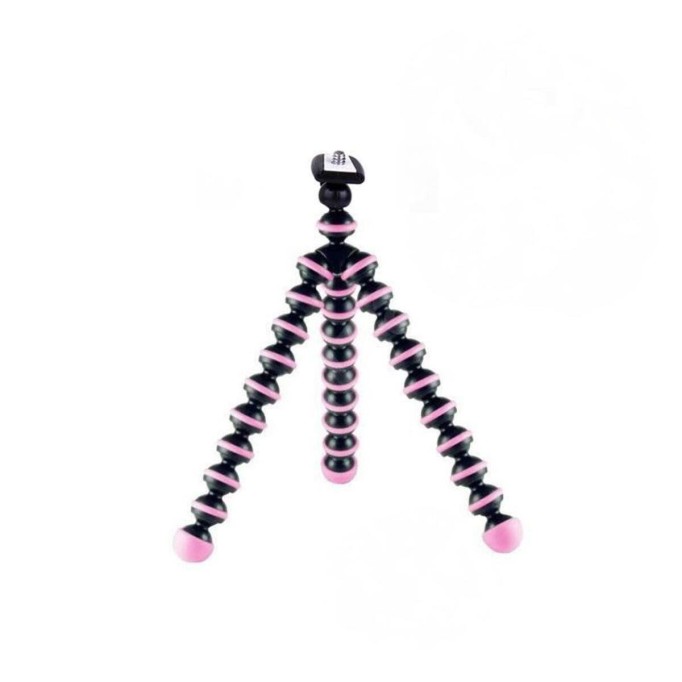 KingMa Akrobat Mini Ahtapot Tripod Telefon Tutucu Pembe