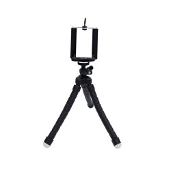 Siyah KingMa Esnek Ahtapod Tripod Telefon Tutucu Siyah