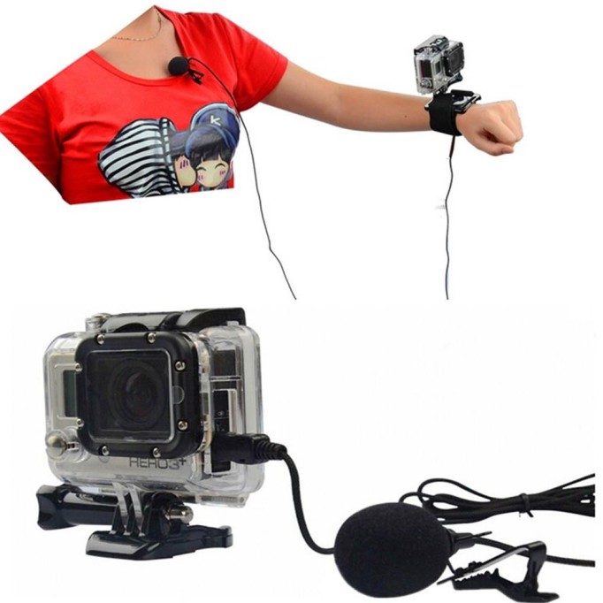Kingma GoPro uyumlu Harici Aksiyon Kamera Yaka Mikrofonu