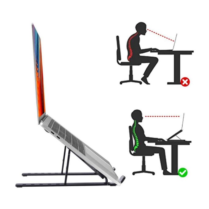 KingMa Kademeli Katlanabilir Notebook Laptop Standı Beyaz