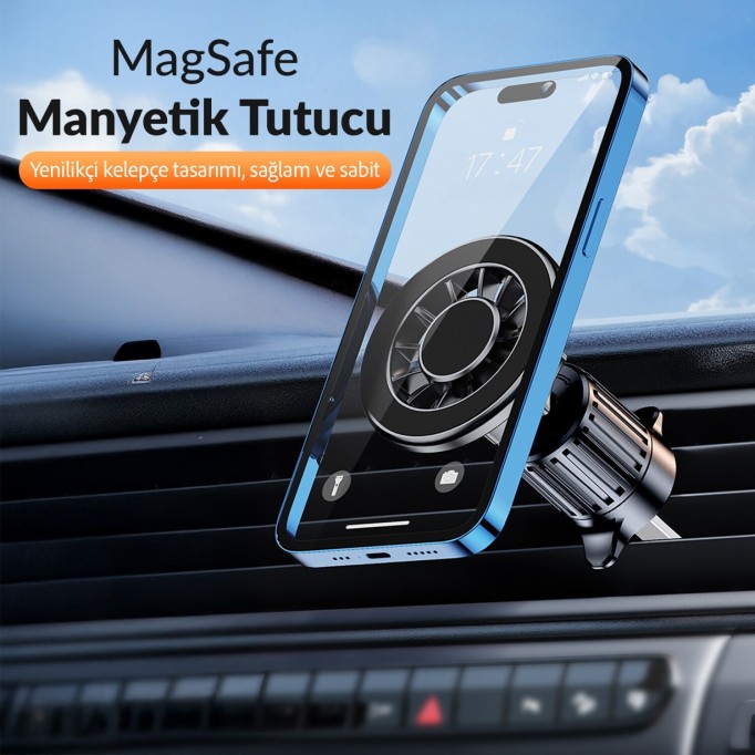 KingMa MagSafe Uyumlu Manyetik Araç içi Telefon Tutucu
