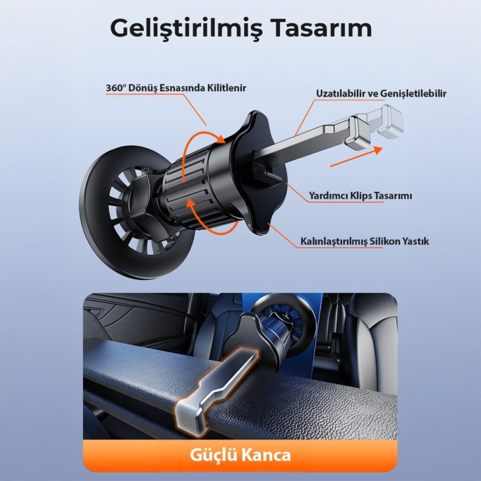 KingMa MagSafe Uyumlu Manyetik Araç içi Telefon Tutucu