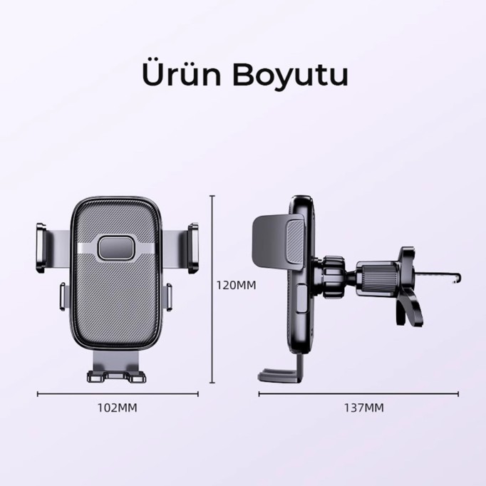 KingMa Metal Kancalı Havalandırma Destekli Araç içi Telefon Tutucu