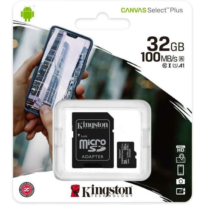 Kingston 32GB Canvas Select Plus MicroSD Hafıza Kartı