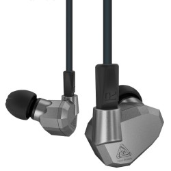 Gri KZ ZS5 Quad Driver HiFi Kulak İçi Kulaklık Gri