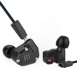 Siyah KZ ZS6 Hybrid Quad Driver Kulak İçi Kulaklık Siyah