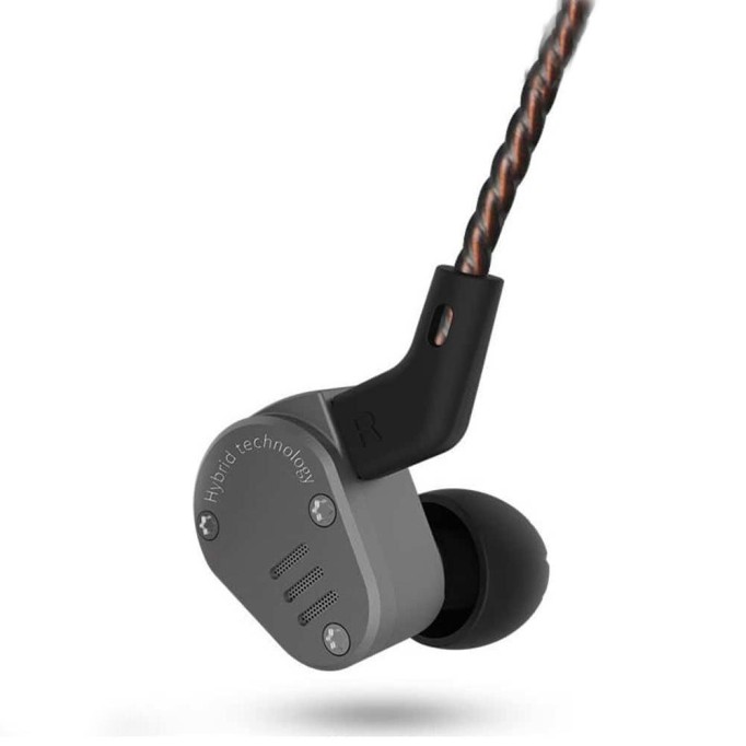 KZ ZSA AD + DD Driver Bass Kulak İçi Kulaklık Gri